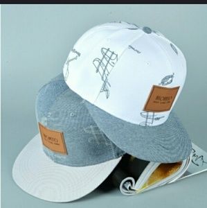 New Lot of 2 Hats Snapback White Blue